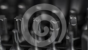 Close up of a bit set