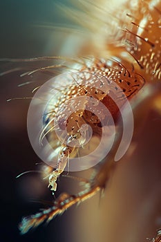 close up biting flea macro