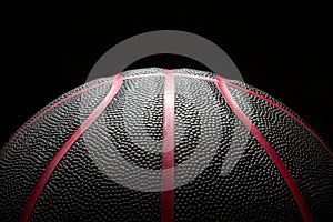 Close-up of black basketball