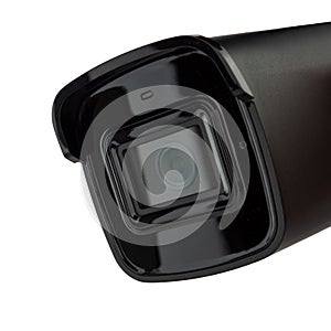Close up of a black camera modern security camera photo