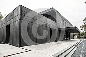 Black cement concrete architecture details photo