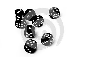 black dices isolated on white