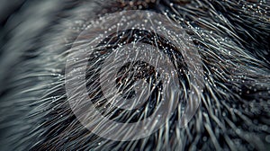 Close Up of a Black Dogs Fur