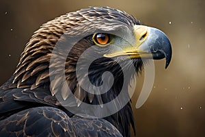 A close up of a black eagle