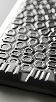 Closeup of a black keyboard