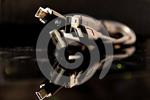 Close up usb cable