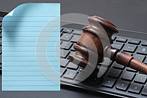 Close-up of black modern computer keyboard.