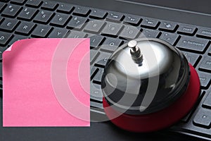 Close-up of black modern computer keyboard.