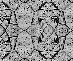 Black and white limestone wall texture background.