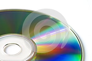 Close up of of blank compact disk or dvd
