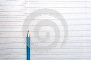 Close up of blank notebook