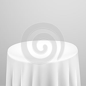 Close up of a blank tablecloth