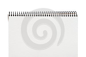 Close up of a blank white notebook