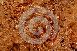 Close up of block of copper ore