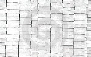 Blocks pavement stack in layer patterns texture , gray construction background