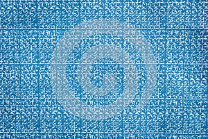 Close up blue carbon paper texture and background