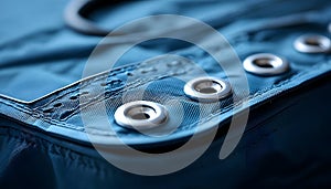 Blue Fabric with Grommets