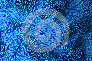 Close up of blue fiber optic cable