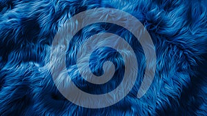 A close up of a blue furry fabric