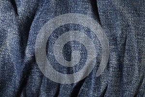 Close up - Blue Jeans Pattern background Texture.