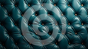 A close up of a blue leather upholstery