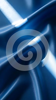 Close-up of Blue Metallic Surface with Light Reflection