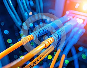 Network Cables Connected to Server