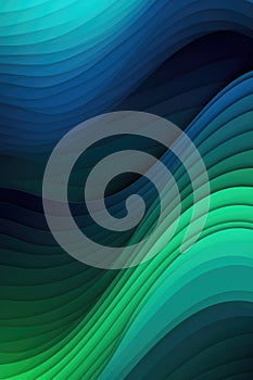 Close up of blue to green seamless wave pattern, created using generative ai technology