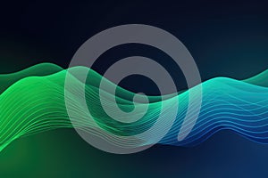 Close up of blue to green seamless wave pattern, created using generative ai technology