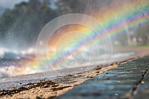 Blurred Rainbow Hologram Background photo