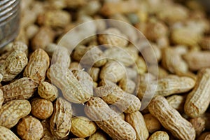 Close up boiled peanuts