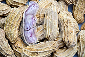 Close up boiled peanuts photo