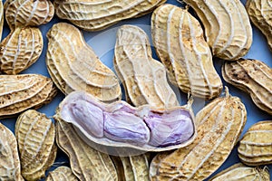 Close up boiled peanuts photo