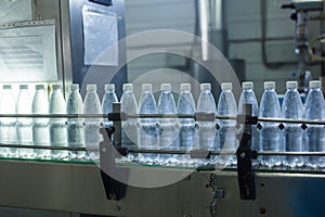 Close up from a bottle industry