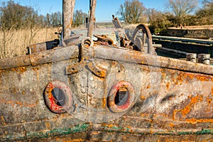 Closeup of a ship`s bow