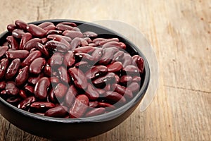 Close up of a bowl of red beans