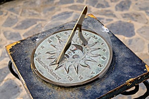 Sundial in the Summer sun.