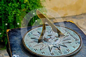 Sundial in the Summer sun.