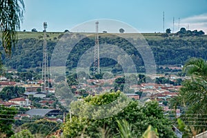 Close-up of Brazilian city CassilÃ¢ndia in the morning