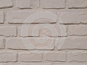 Brick wall painted white background