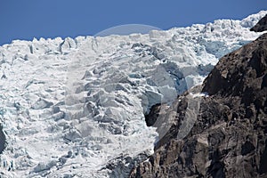 Close up of Briksdalsbreen glacier