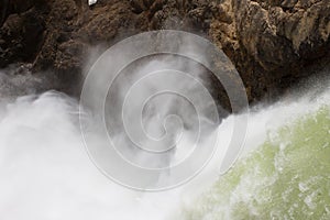 Close Up of the Brink of the Lower Falls