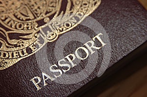 Close up of a British Passport photo