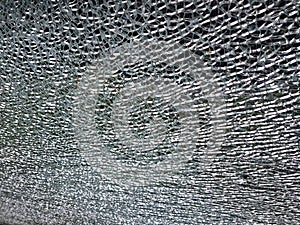 Close up of broken cracked glass