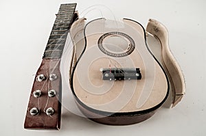 Close-up of Broken Guitar