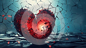 Close up of a broken heart