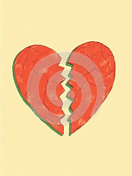 Close Up Of A Broken Heart