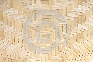 Brown bamboo wood interlace texture in seamless patterns background photo