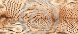 Close up of brown hardwood plank with knot, showcasing natural wood pattern