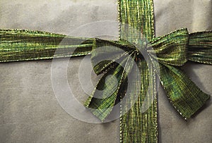 Brown Package with Green Bow